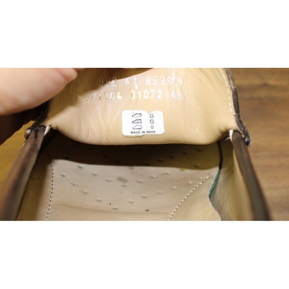 Ecco Men's Brown Genuine Leather Classic Moc‎ II Slip On Loafers Shoes Size 41 8 - Picture 9 of 9